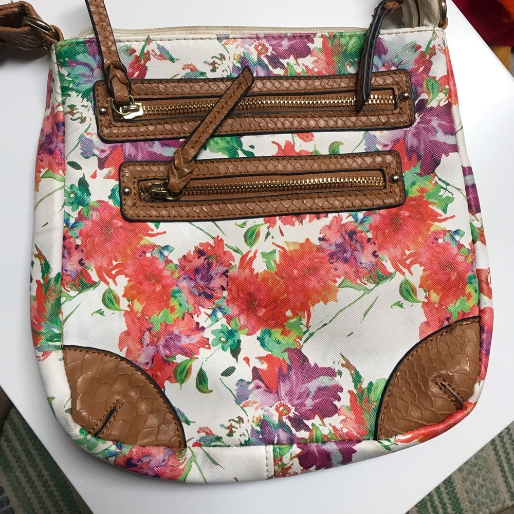 Floral crossbody purse